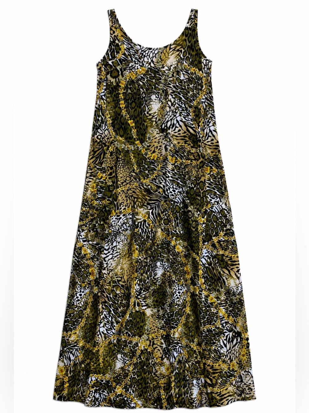 Just Love • Animal & Floral Patterned • Sleeveless Dress • 2X